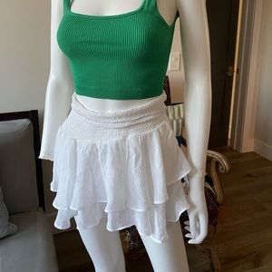 White Flowey adjustable skirt